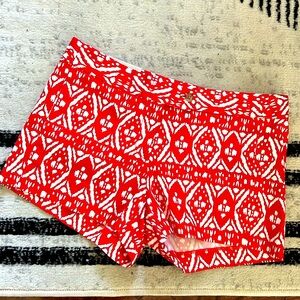 Red, J.Crew, stretch, size 4, women’s city fit shorts. 3 inch inseam